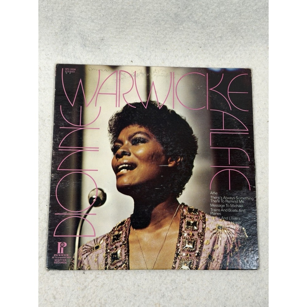 Dionne Warwick Alfie LP SPC 3338 Stereo Pickwick Scepter VG Vinyl Record